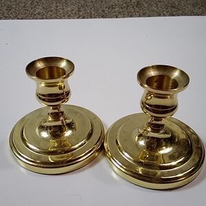 Pair Of 2 Vintage Baldwin Made In USA Brass Candlestick